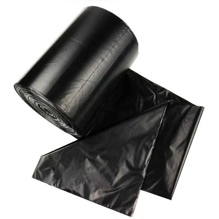 50 Pcs/Rolls 2.6 Gallon Small Plastic Trash Bags, 10 Liters Black Wastebasket Liners Garbage Bags for Bathroom
