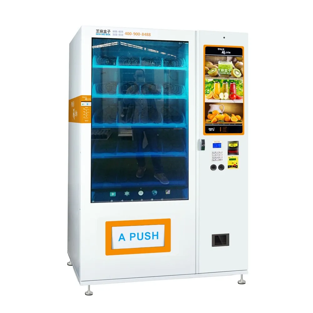 Touch screen intelligent digital water hot and cold drink Vending Machine for Snack and Drink Micron Smart Vending