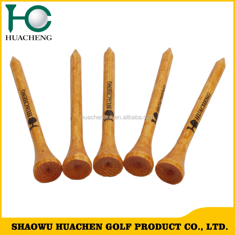
Hot sale bamboo golf tees/ holder with big logo printing 