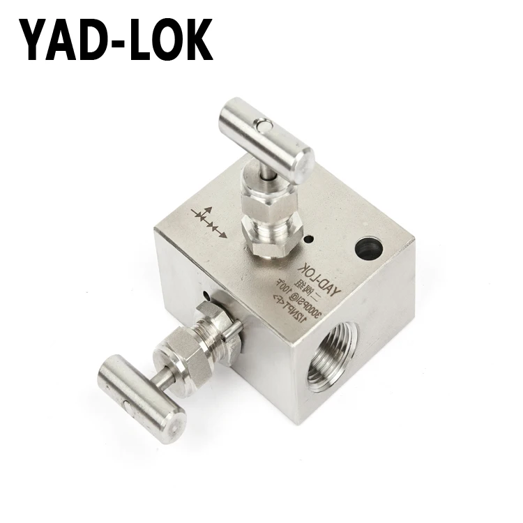 
YAD-LOK China Supplier High Pressure 6000Psi Ss304 Air Valve Manifold 2 Ways 