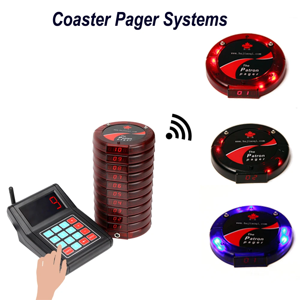 wireless fast food call equipment queue coaster pager/paging system  for restaurant