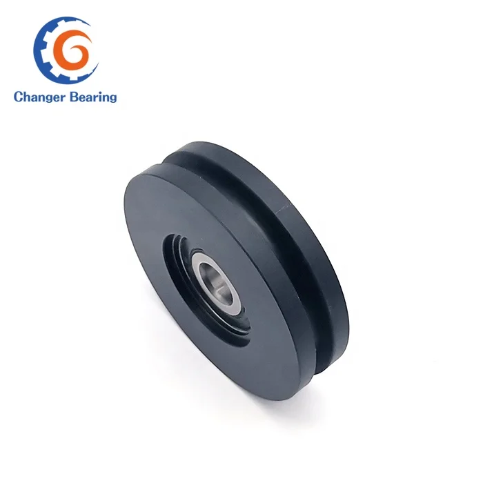 Customized Nylon or POM plastic pulley wheels with bearings as per your drawing