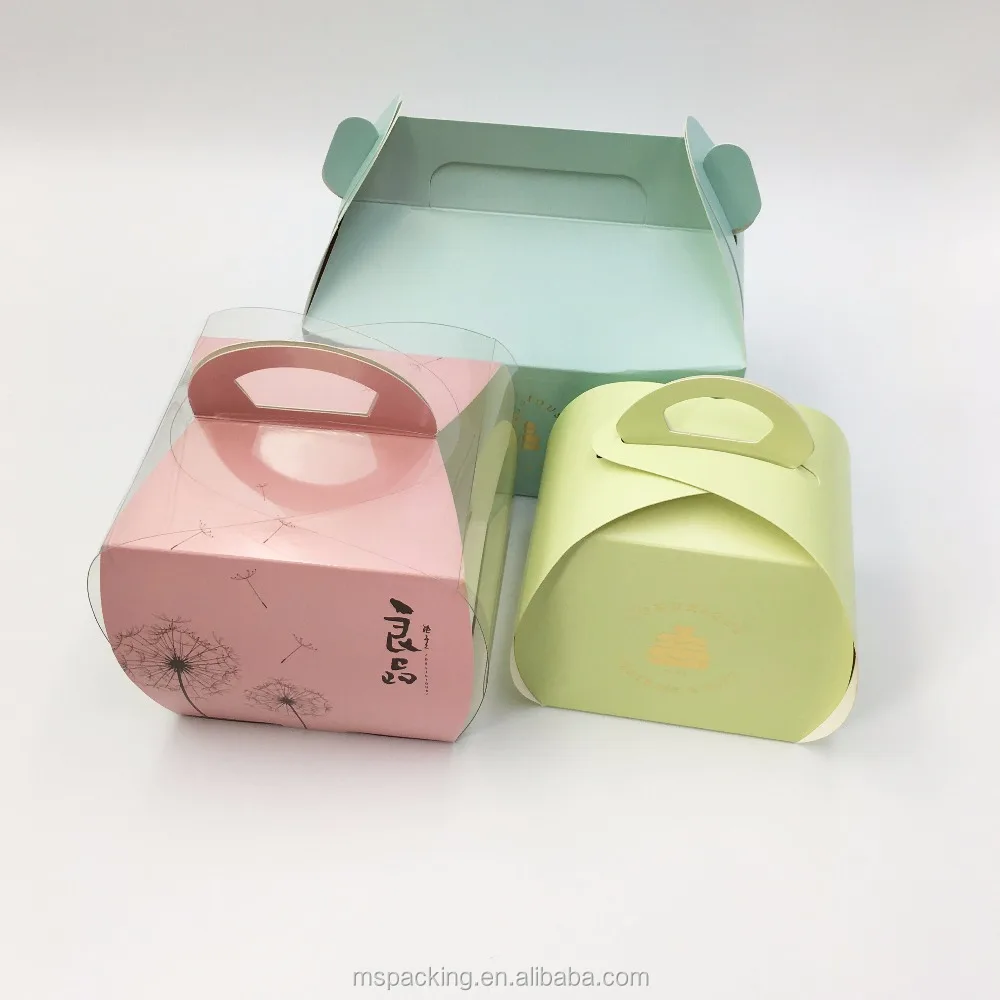 Hot Sale Custom Logo Mini Take Away Cheese Cake Packing Box