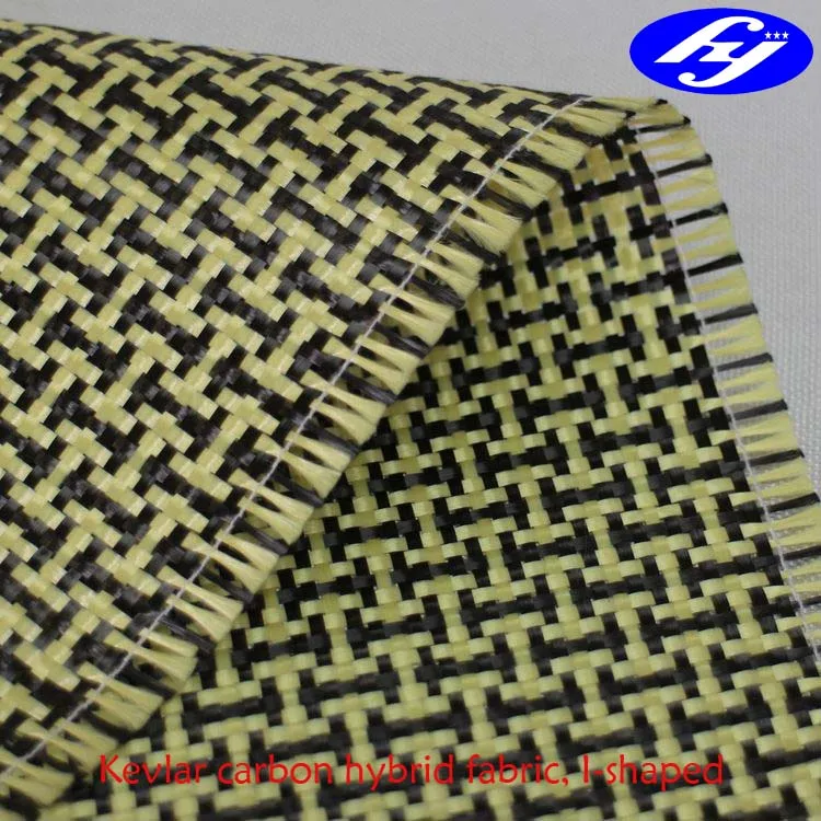 200g/m2 I-shaped Kevlar aramid carbon hybrid fabric/cloth/rolling
