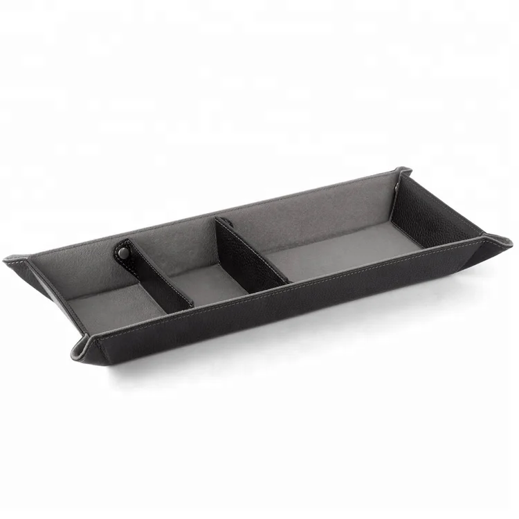 Текстурный столик из искусственной кожи Lychee, настольный комод, кошелек, лоток для хранения ювелирных изделий в офисе