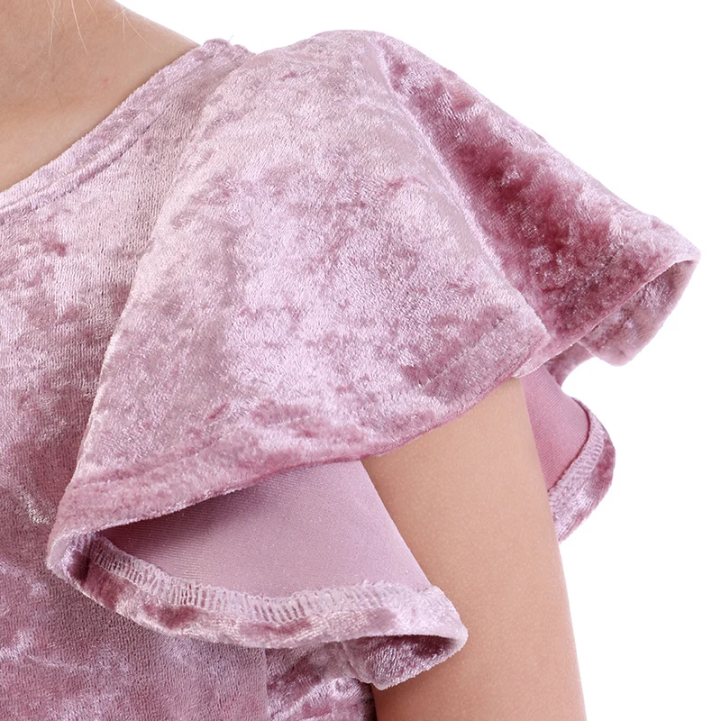 fashion girl dress long sleeve velvet children clothes baby baby girl dress