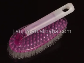 
Factory direct sale plastic crystal scrub brush clothes washing brush 