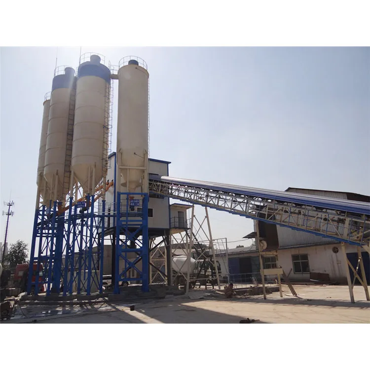 Concrete batching plant 120m3/h working in high-railway project