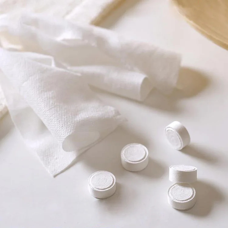 Great water absorption wipe soft cotton travel compressed tablet towel