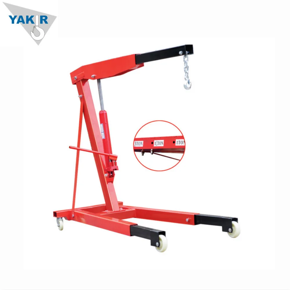 Factory price 3 ton mobile portable car lift mini engine crane