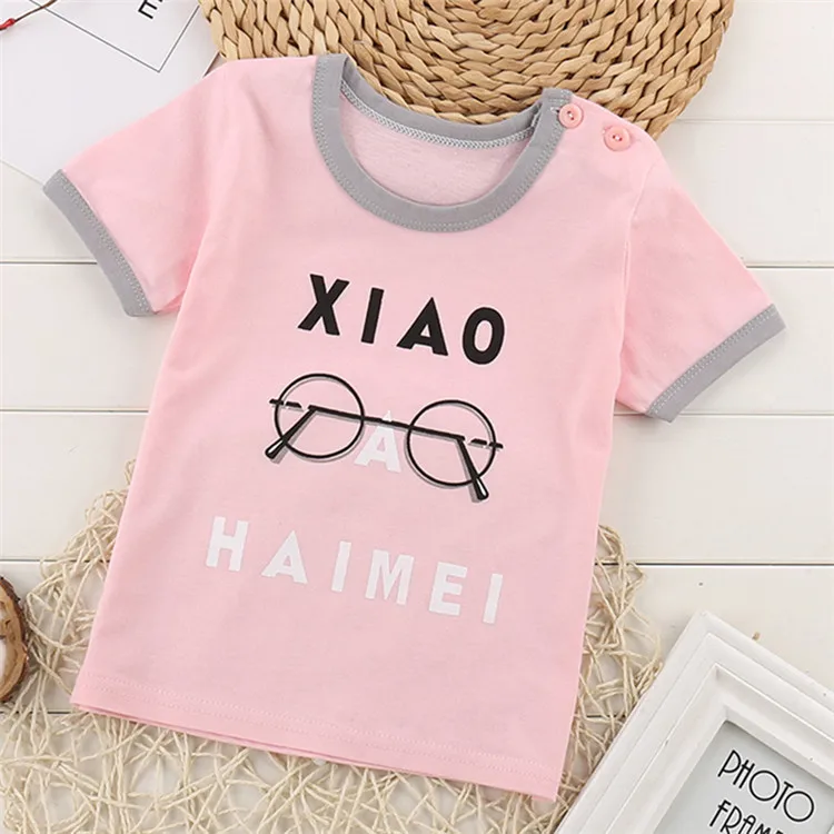 Wholesale cheap kids t shirts summer cartoon short sleeved children T shirt Pure cotton boy girl baby t shirt