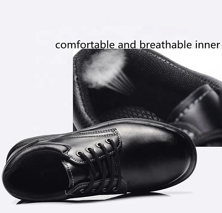 Workman Non-Slip Anti-Smashing Water Proof Black Steel Safety Shoes