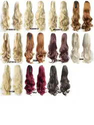 claw clip ponytail hair extensions synthetic hair ponytail 170grams color blonde