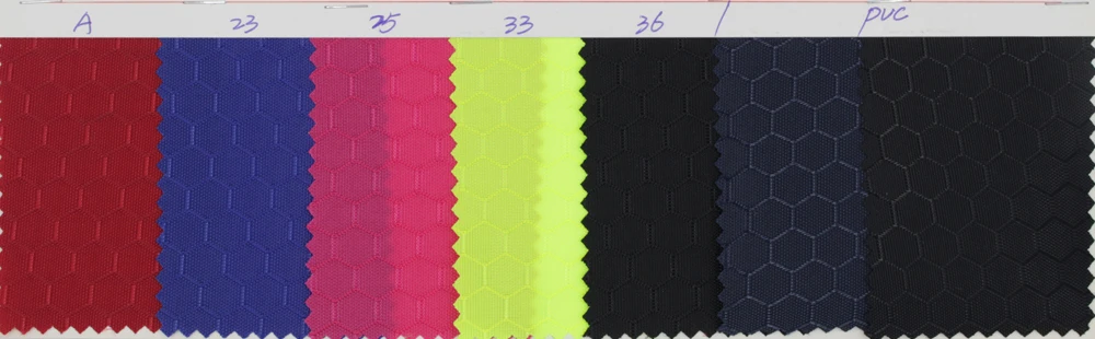 420D honeycomb plaid ripstop nylon fabric with pu coating for bags and luggage