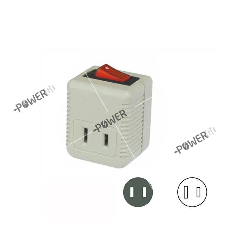 2 Prong AC Power Wall Plug On / Off Switch Tap Adapter Surge protector