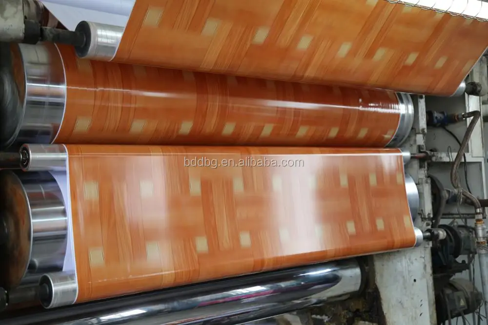 70g/sqm PVC red felt backing PVC flooring