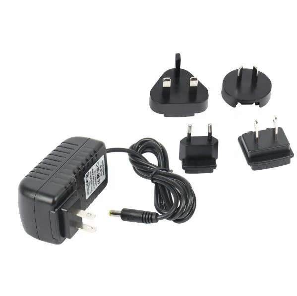 Interchangeable EU US UK AU Plug 12V 9V 18V 1A to 3A AC DC Power Adapter For Printer / LED Displays