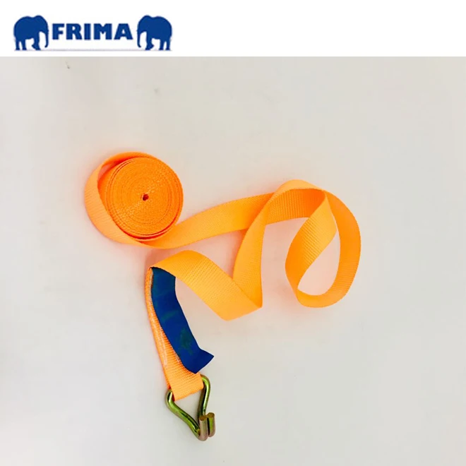 25mm/5m/500KGS/1100LBS Metal Ratchet Webbing Buckle Strap Polyester with 2pcs Double J Hook