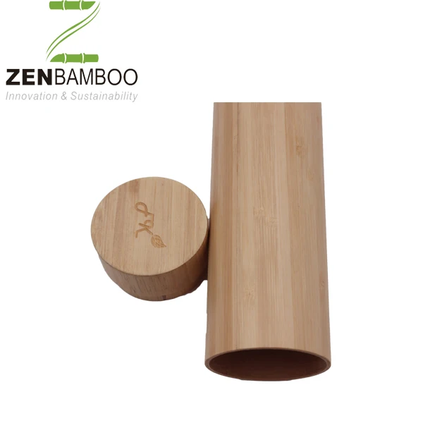 
Natural Bamboo Tube Box With Logo laser For Toothbrush 