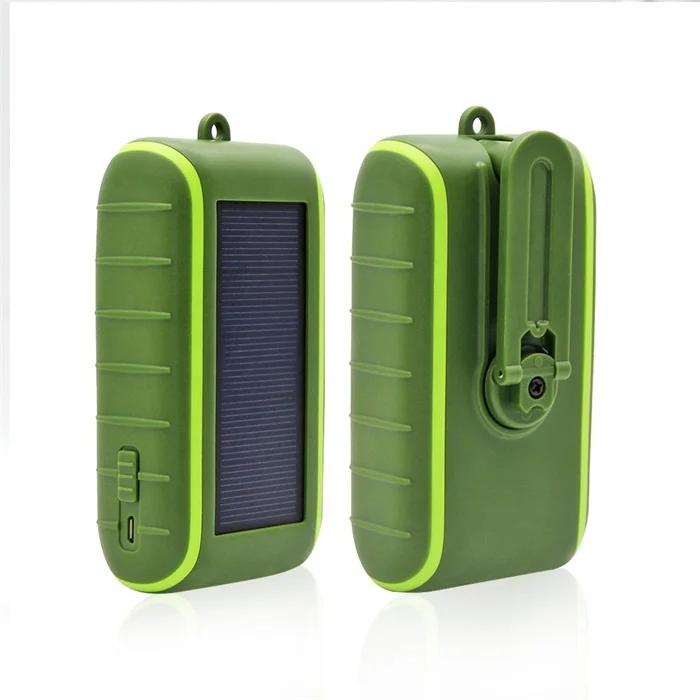 Hand Crank Generator Outdoor Emergency Tools Portable Universal Solar Charging Power Banks Mobile Phone Charger with LED Light