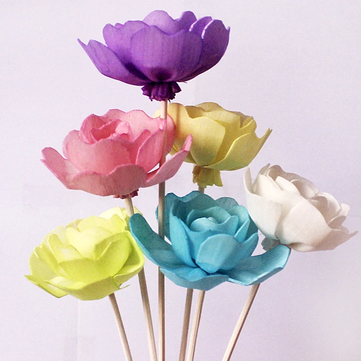 Hot selling sola flowers/rattan stick/wooden stick reed diffuser accessories from Guangzhou truescent