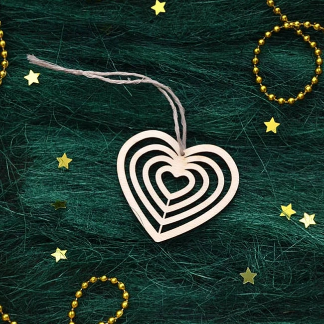 Christmas tree decor laser cut wood christmas ornament for home decor