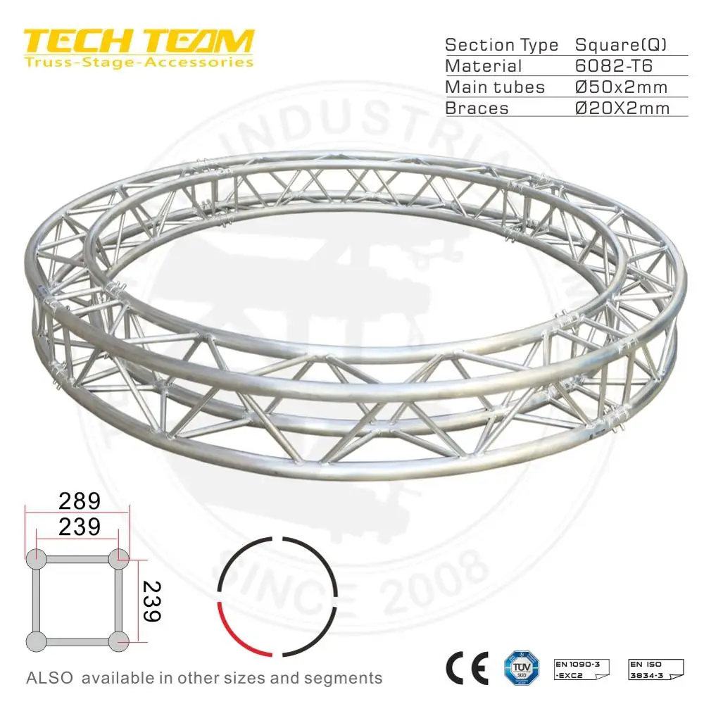 12 Inch Aluminum Square Truss Compatible With Global aluminium truss