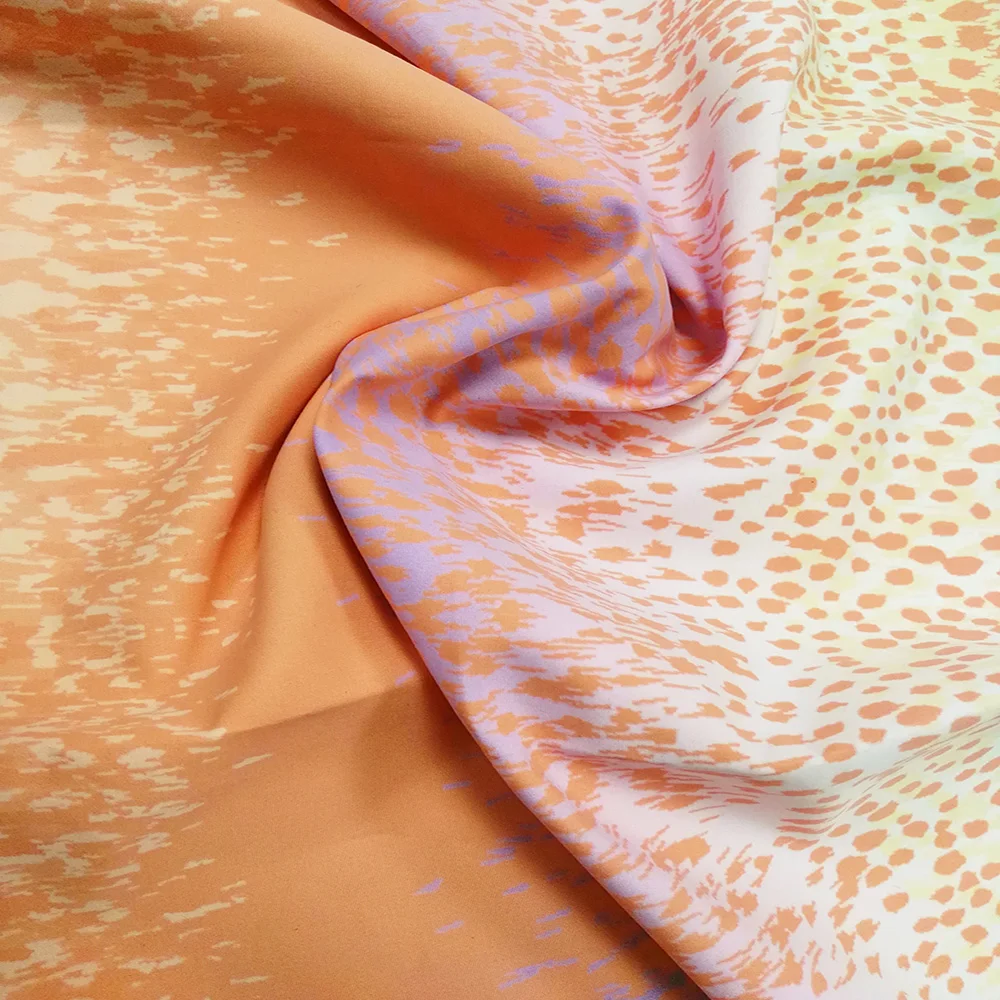 Полиэстеровая персиковая ткань из микрофибры для пляжных шорт