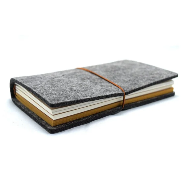 
hot sell Felt fabric Cover Notebook for journal travel diary trip planner 