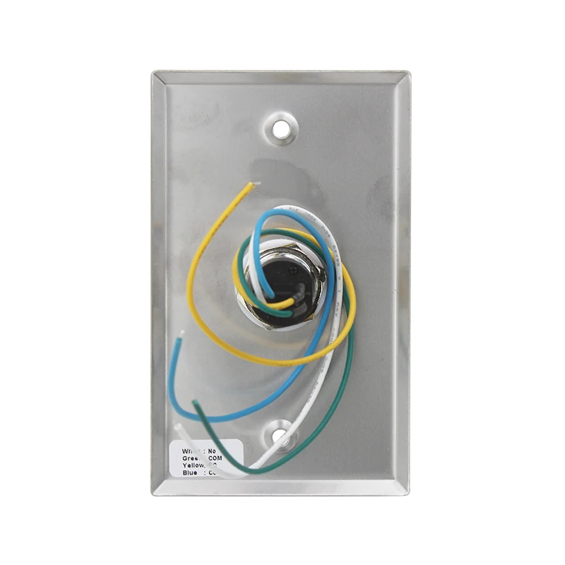 Wall mortise mount stainless steel two keys access control exit push button ignition key switch for emergency door release