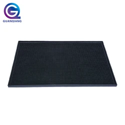 Bar accessories eco-friendly plastic TPR black rubber mat service mat