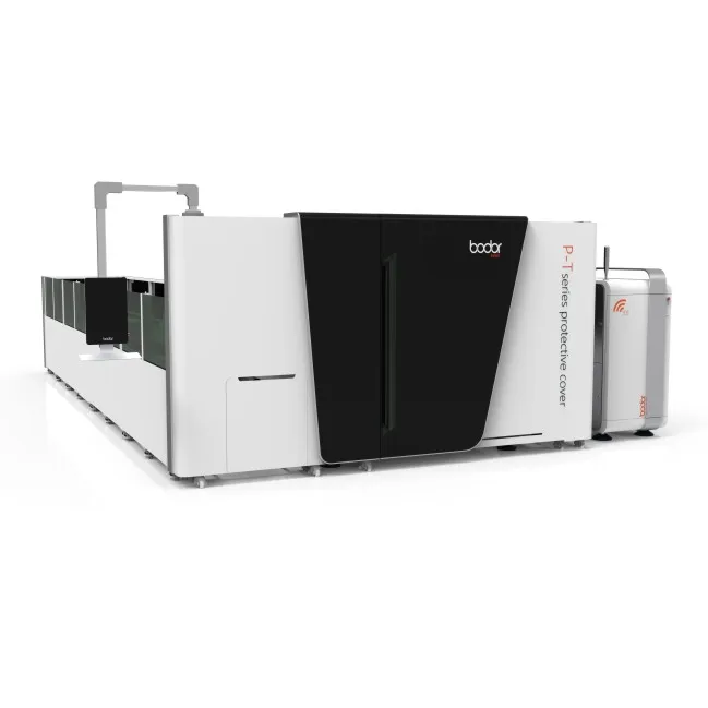 PT Series steel tube and flat cutting fiber machine cnc low price