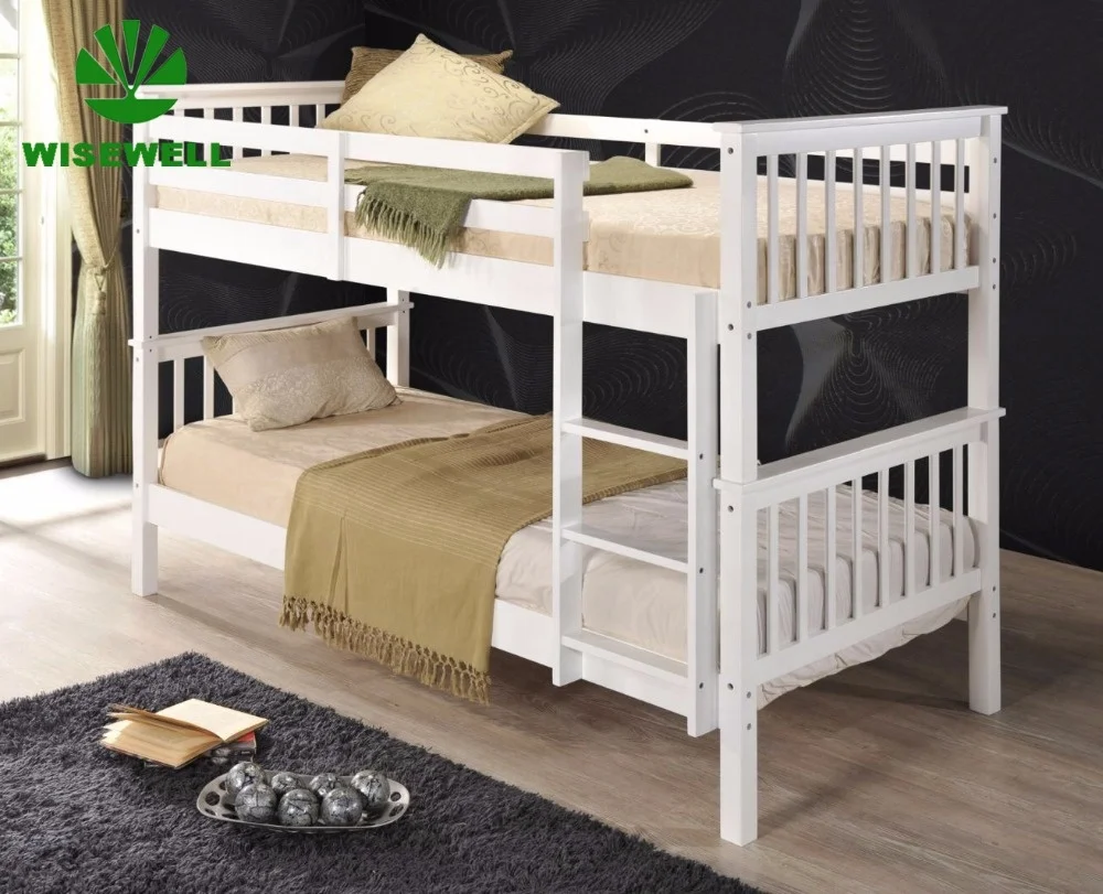 Wholesale kids children bedroom furniture wooden commercial grade separable bunk bed
