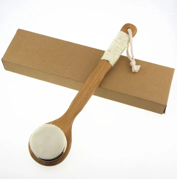 
Long handle bamboo superfine fiber massager bath brush 