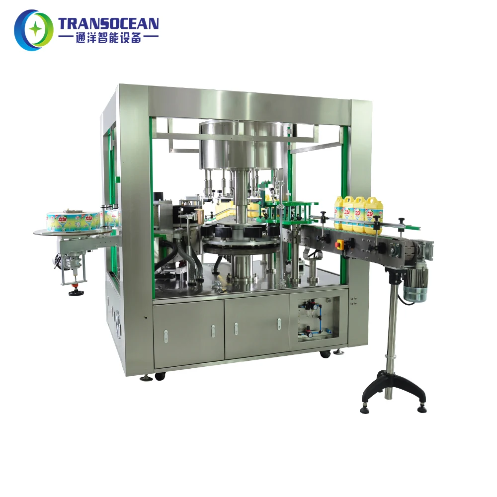 Dishwashing detergent containers square bottles OPP hot melt glue labeling laminating machine