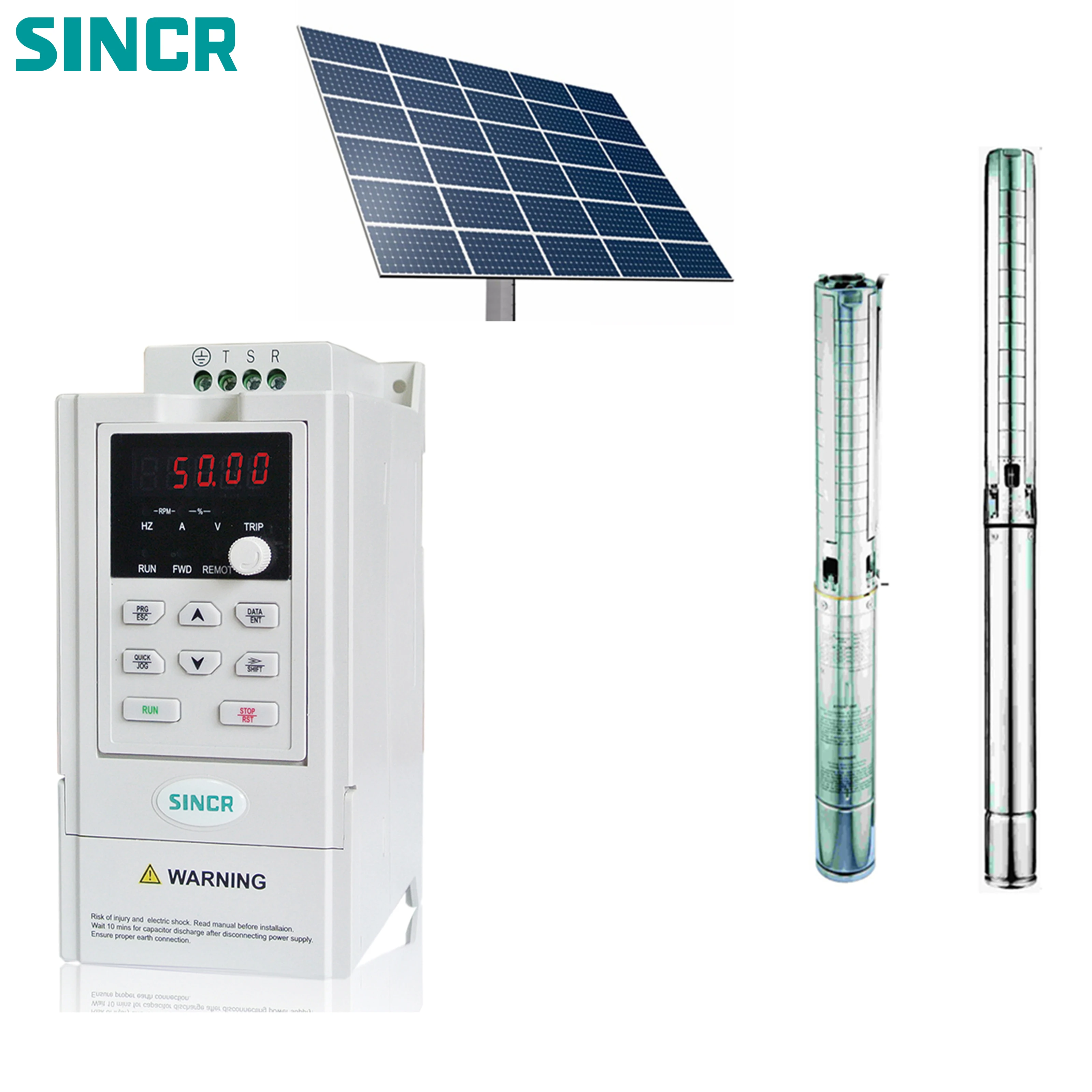 2.2KW Solar Water Pump inverter 50Hz 60Hz Output 3 Phase 380V For AC Pumps