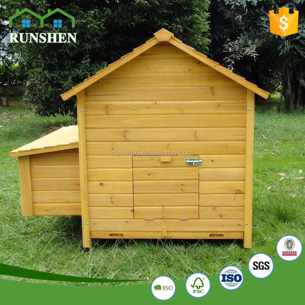Movable Wooden Chicken Coop Two Layer Yellow Chicken Cage With Egg Nest Poultry Farm Outdoor Hen Pet Houses Cages