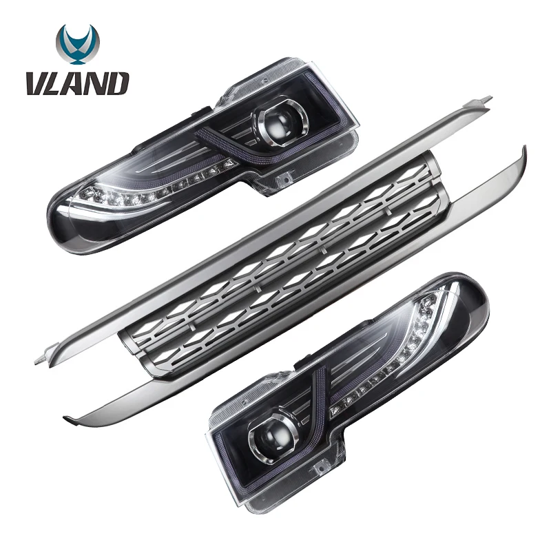 vland factory wholesale manufacture LED Headlights&Grilles For Land-Rover Style FJ Cruiser 2007-2014 Dual-Beam Projector