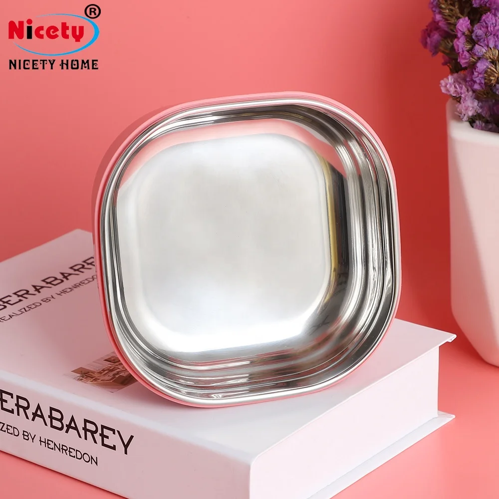 wholesale breathable holes seal 3 layer plastic-steel lunch box sus 201 stackable lunchbox with handle food container