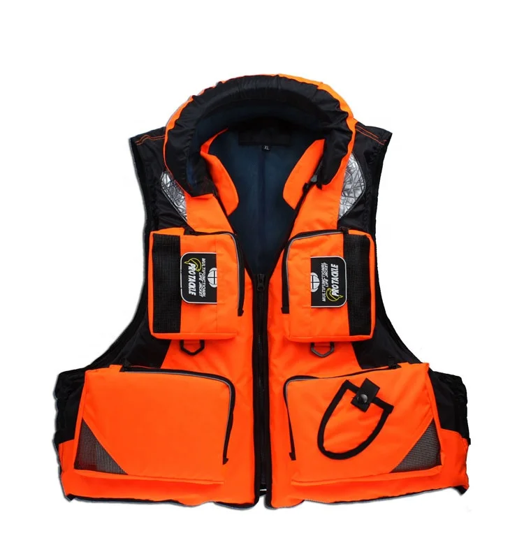 adult personalized basic marine work kayak fishing jumper sport floating orange safety life jacket vest for snorkeling