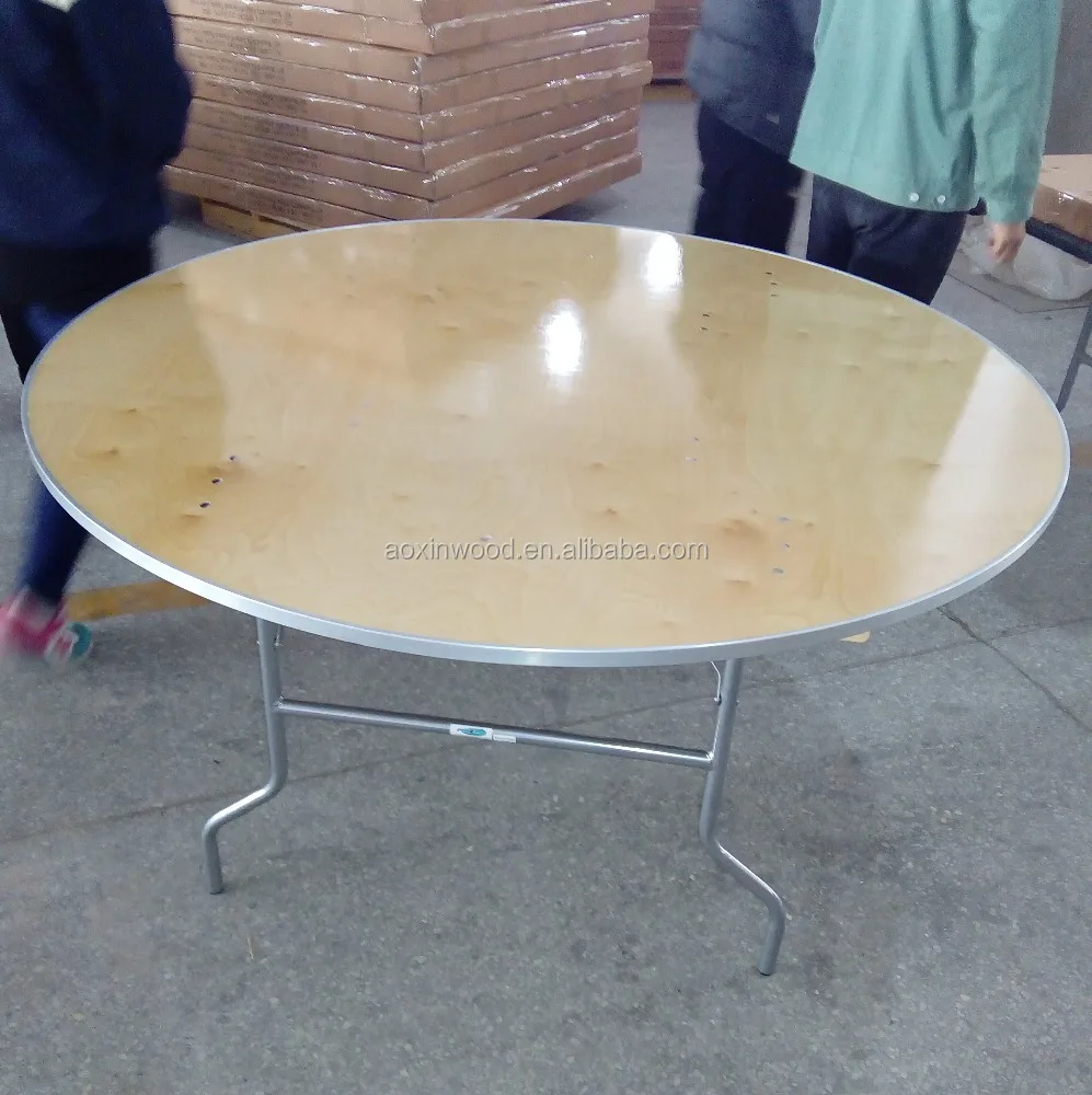Round Plywood Folding Events Dining Table