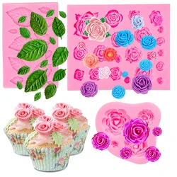 Leaf Cake Decoration Baking Tools for Wedding Birthday Party Silicone Rose Fondant Molds