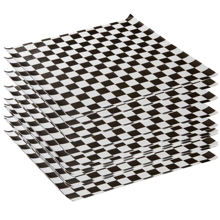 
Deli Convenient Wrap- Colored Checkered Wax Sheets 12X12