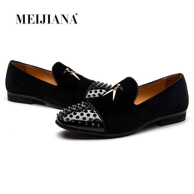 Men Loafers Black Suede Shark Tassel Slippers Shoes Luxury Dress Flats Genuine Leather Loafers