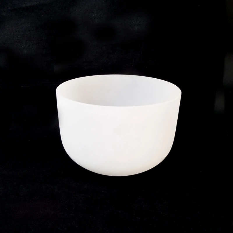 frosted crystal quartz singing bowl for Yoga and sound therapy
