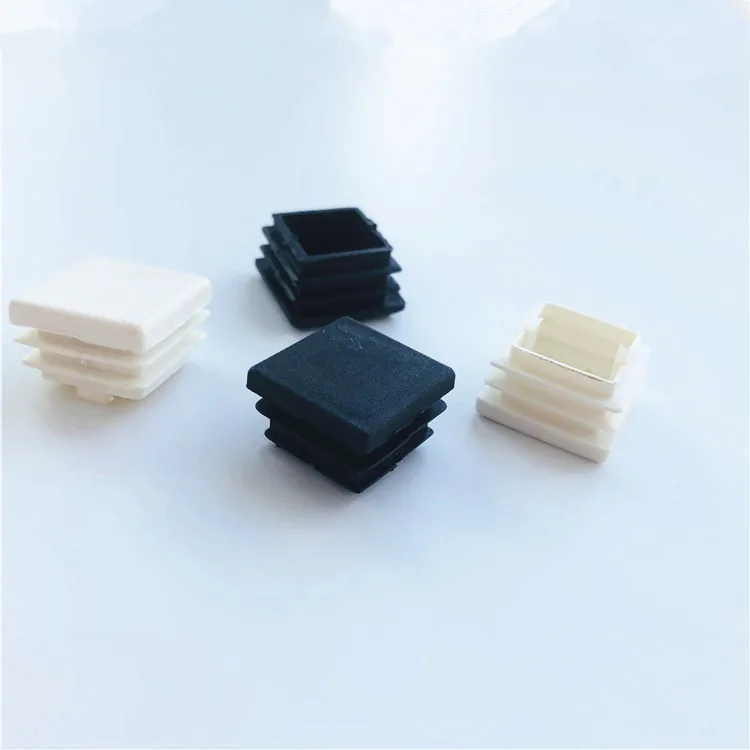 Black plastic pvc end cap for metal tubing