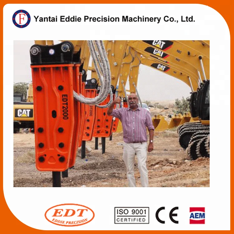 Importer of Yantai Eddie Hydraulic Breaker Wanted Hydraulic Rock Breaker Hammer Construction EDT 0.8-48 Ton 40 - 200 Mm Provided