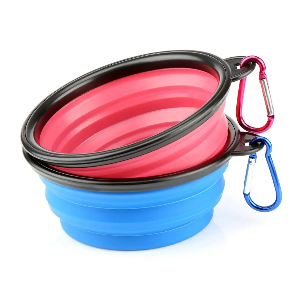 Collapsible Travel Silicone Dog Bowl Portable Food Bowl