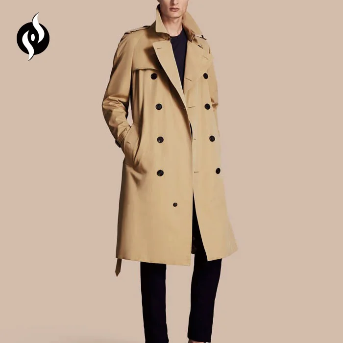 
Long trench coat gothic style clothing classic coat for men 