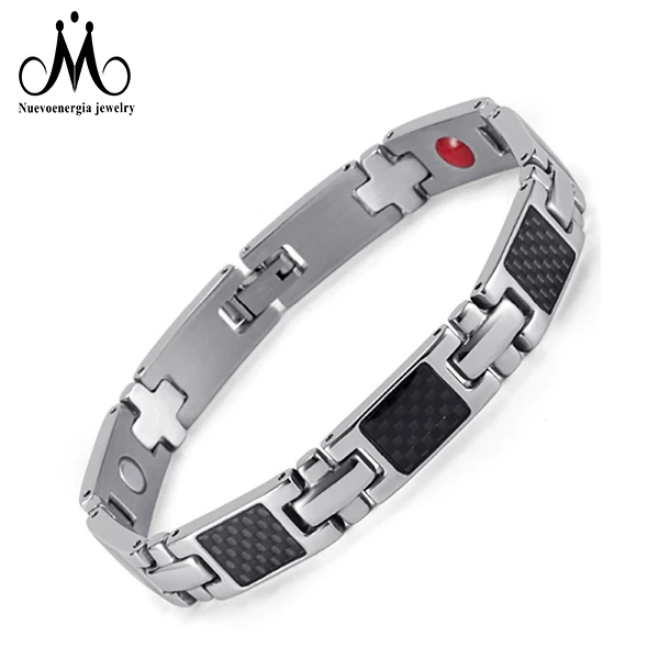 Men Luxury Black Gold Magnetic Blood Pressure Therapy Bracelet